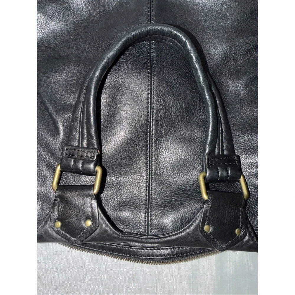 Marc Jacobs Handbag Black Leather Totally Turnlock Teri Tote Satchel Y2K Perfect